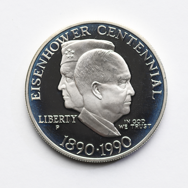 1990 Eisenhower Centennial Silver Dollar – United States