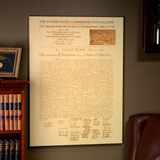 247th Anniversary Declaration of Independence Commemorative Plaque - John Hancock Limited Edition